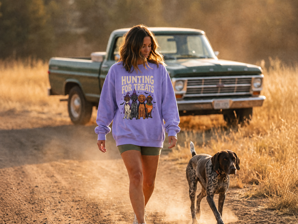 Hunting for Treats Halloween Dog Crewneck